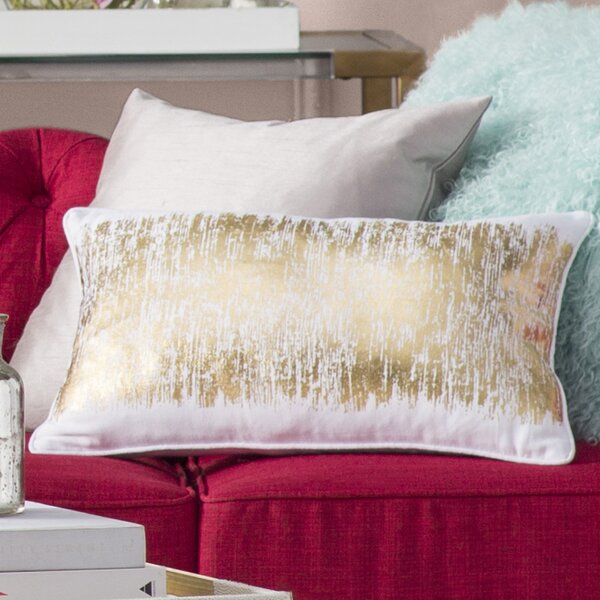 Metallic gold lumbar discount pillow